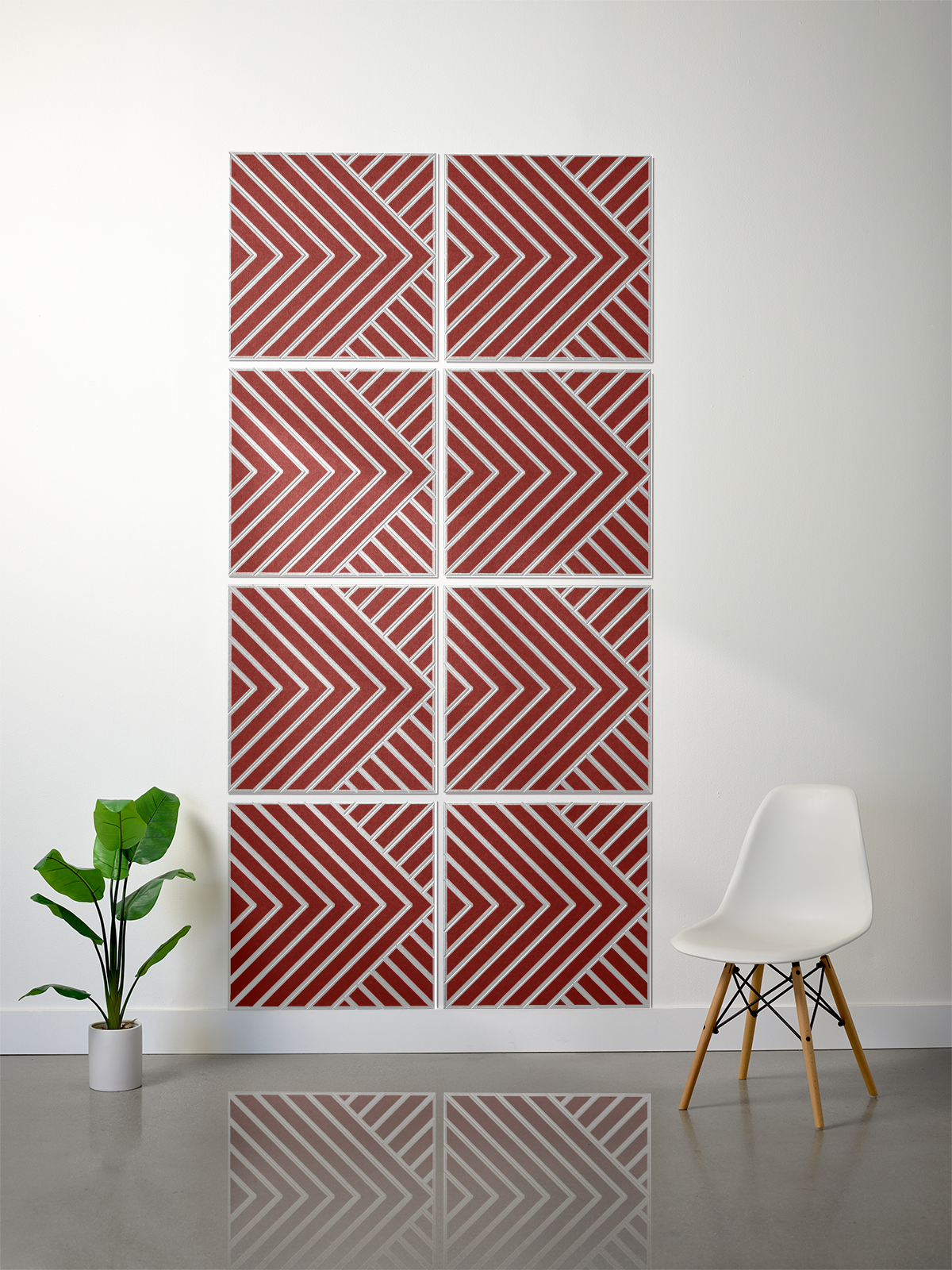 18mm Layered Engraved 2'x2' Tile – Converge (Set of 8)