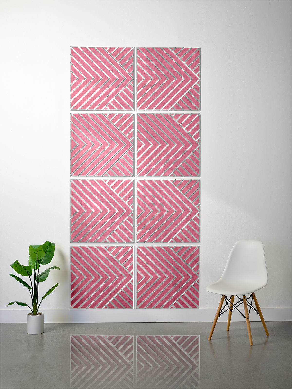 18mm Layered Engraved 2'x2' Tile – Converge (Set of 8)