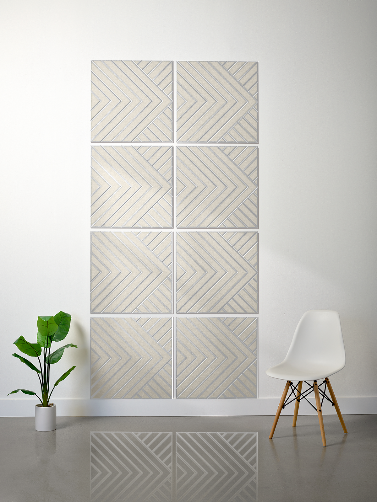 18mm Layered Engraved 2'x2' Tile – Converge (Set of 8)