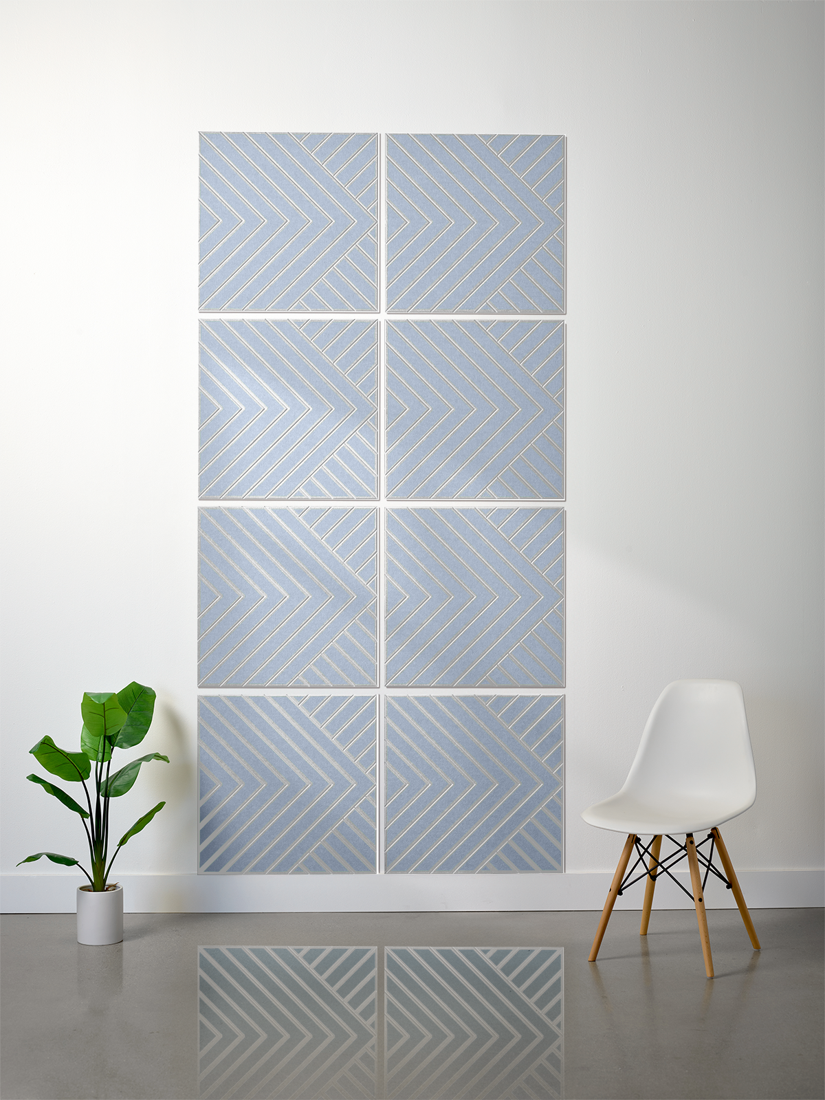 18mm Layered Engraved 2'x2' Tile – Converge (Set of 8)