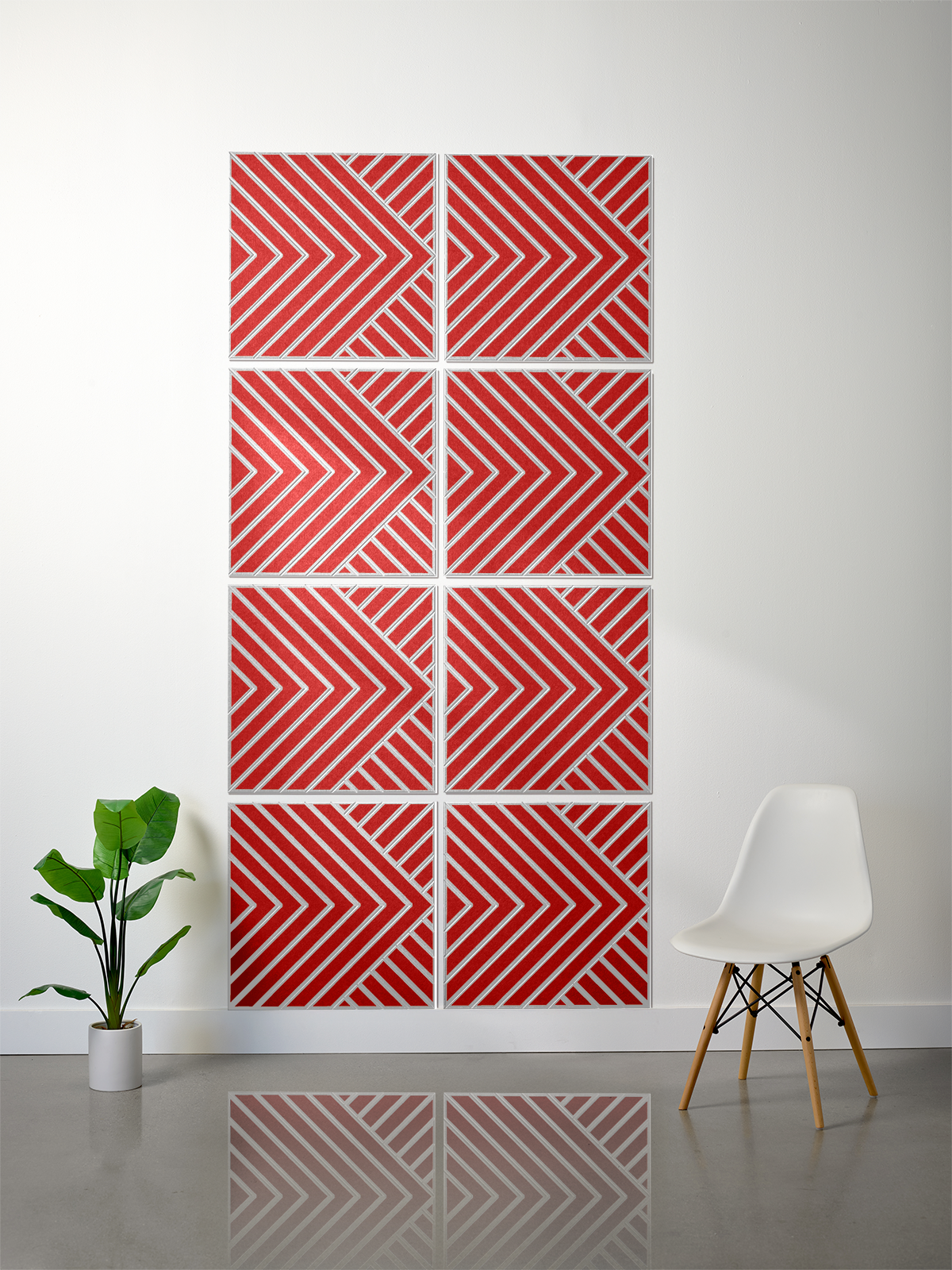 18mm Layered Engraved 2'x2' Tile – Converge (Set of 8)