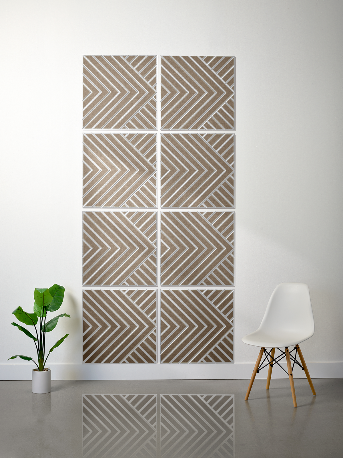 18mm Layered Engraved 2'x2' Tile – Converge (Set of 8)