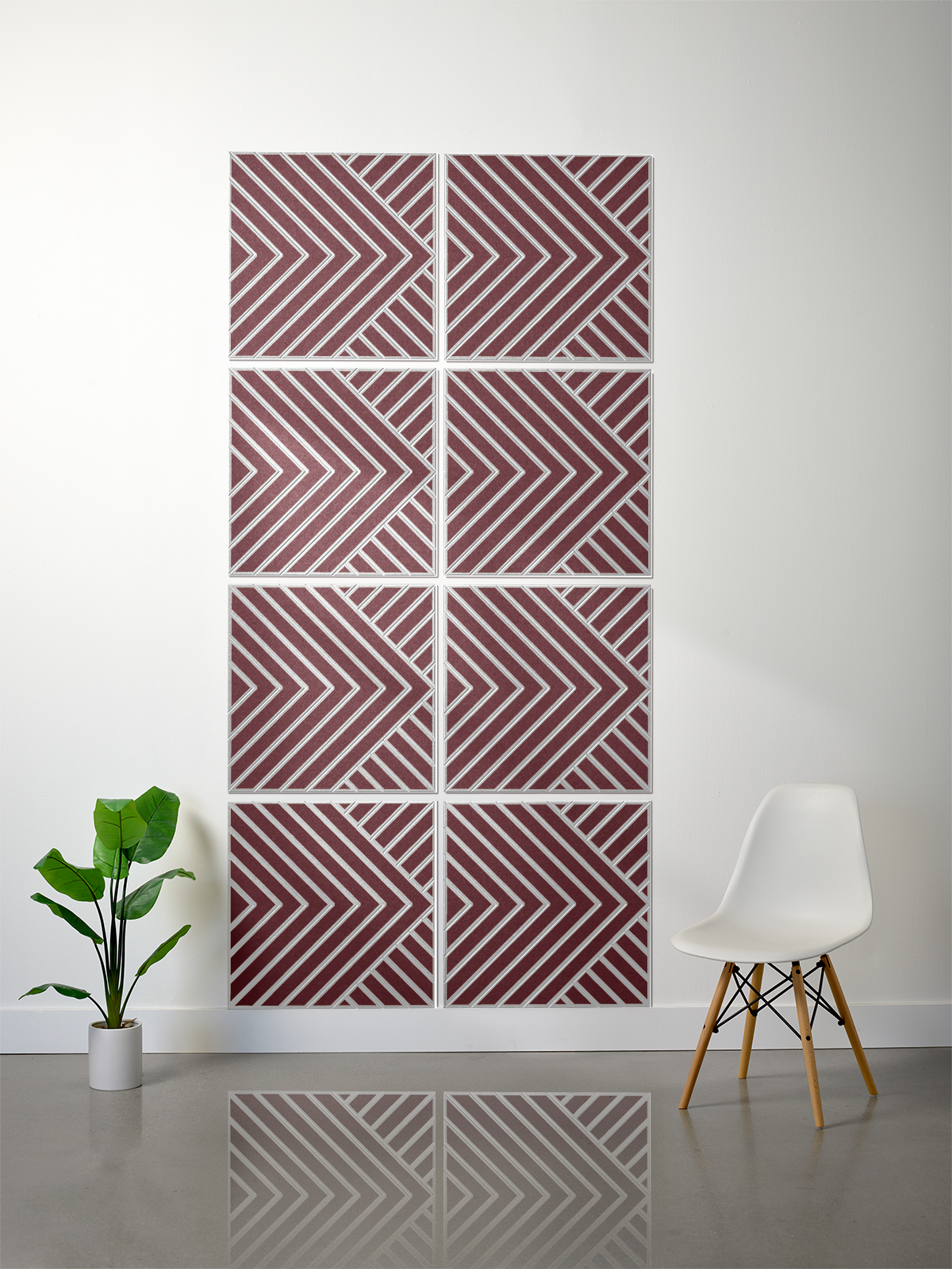 18mm Layered Engraved 2'x2' Tile – Converge (Set of 8)