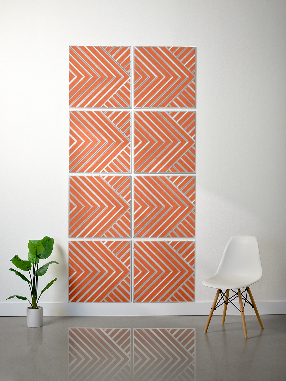 18mm Layered Engraved 2'x2' Tile – Converge (Set of 8)