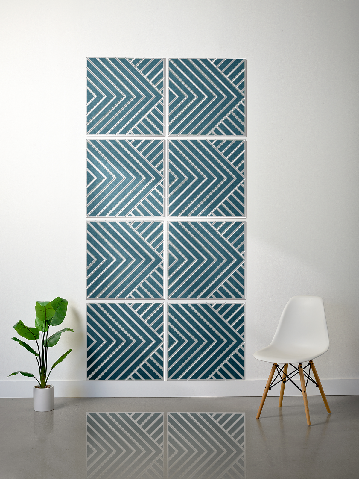 18mm Layered Engraved 2'x2' Tile – Converge (Set of 8)