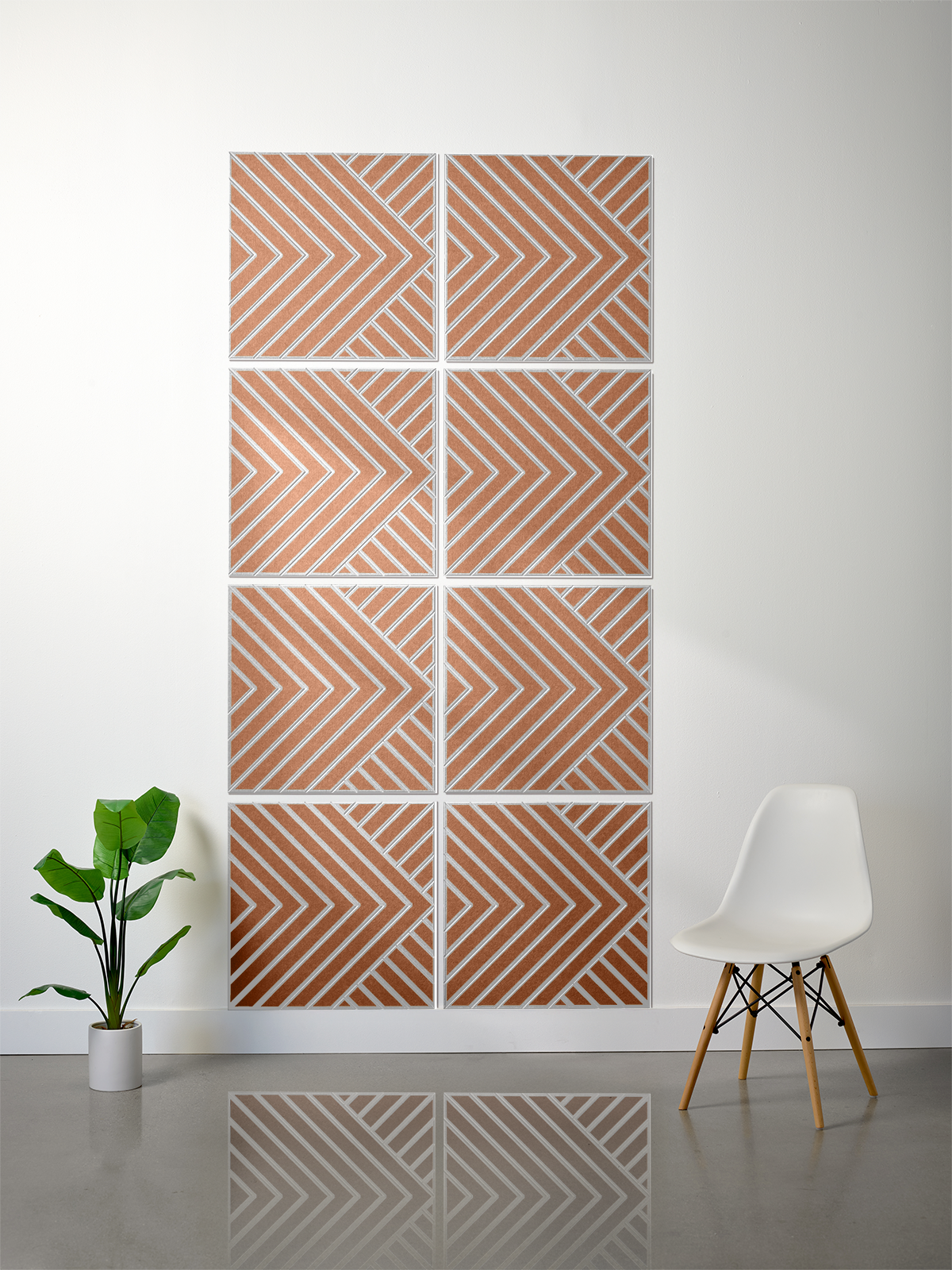 18mm Layered Engraved 2'x2' Tile – Converge (Set of 8)