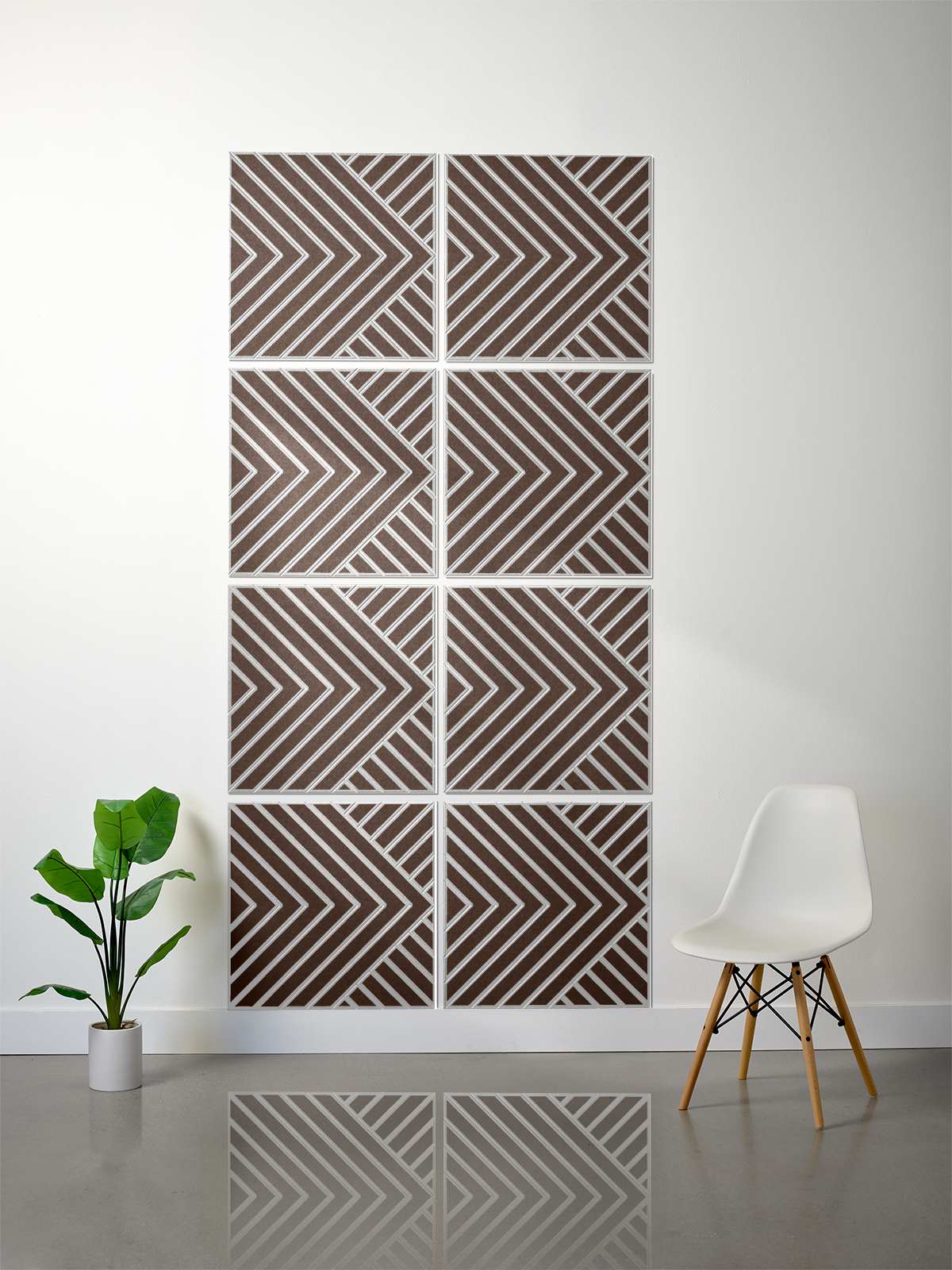 18mm Layered Engraved 2'x2' Tile – Converge (Set of 8)