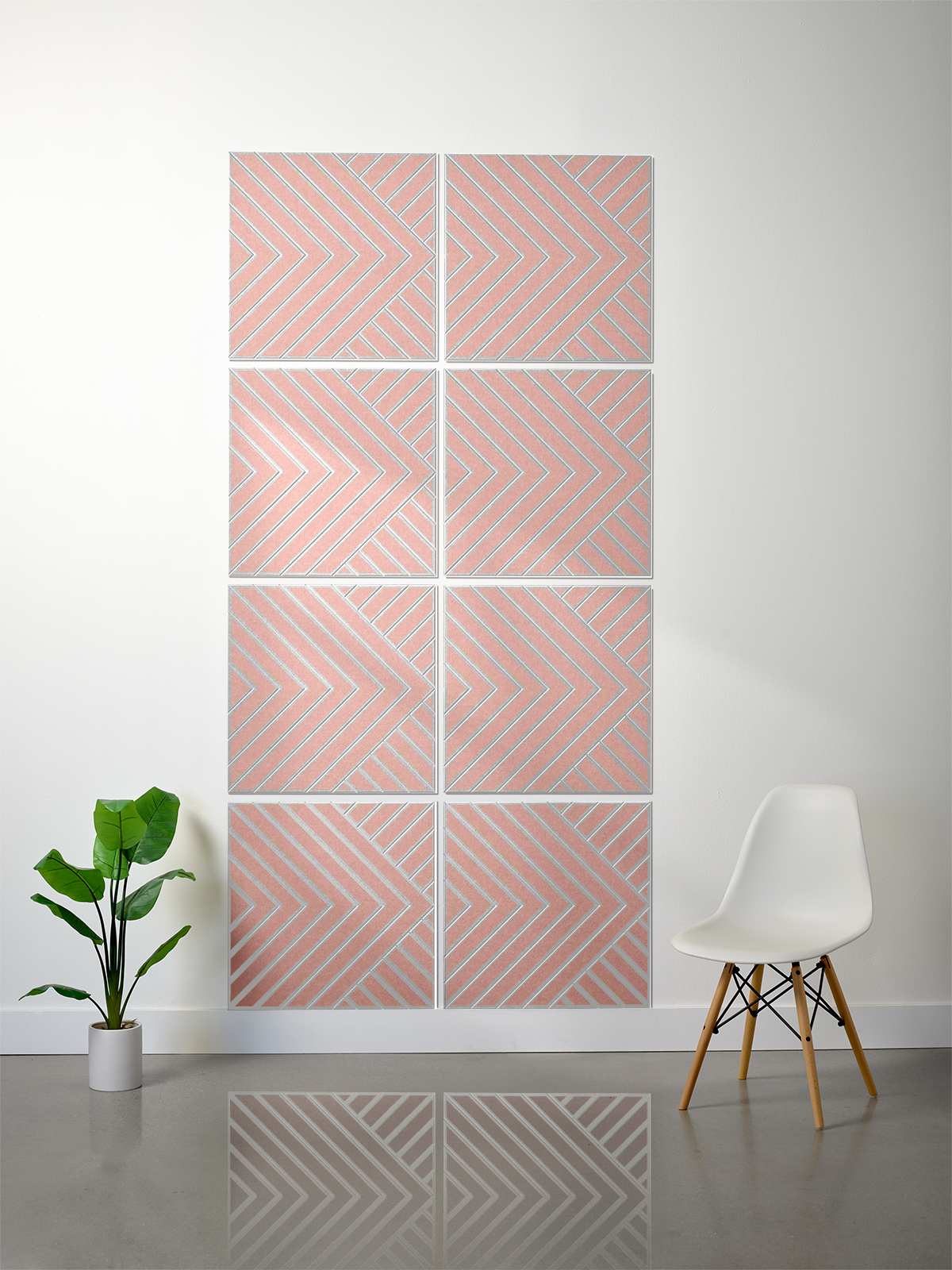 18mm Layered Engraved 2'x2' Tile – Converge (Set of 8)