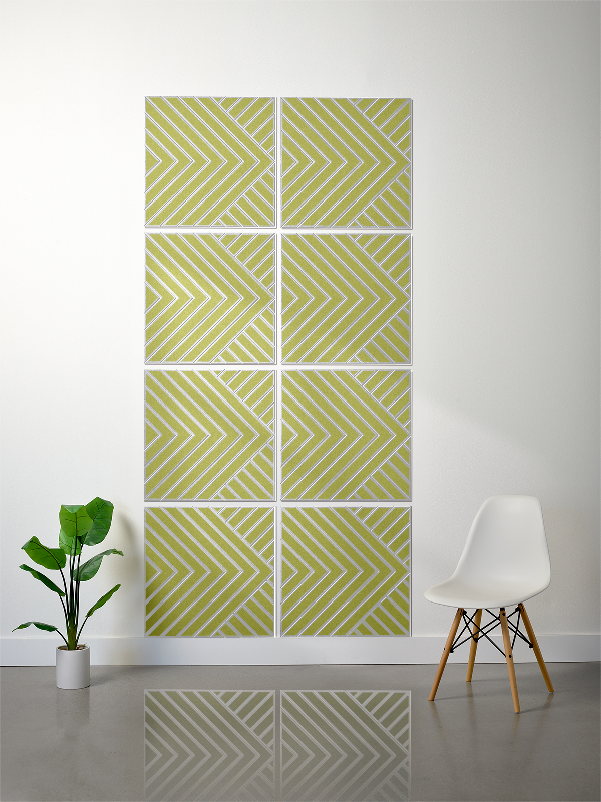 18mm Layered Engraved 2'x2' Tile – Converge (Set of 8)
