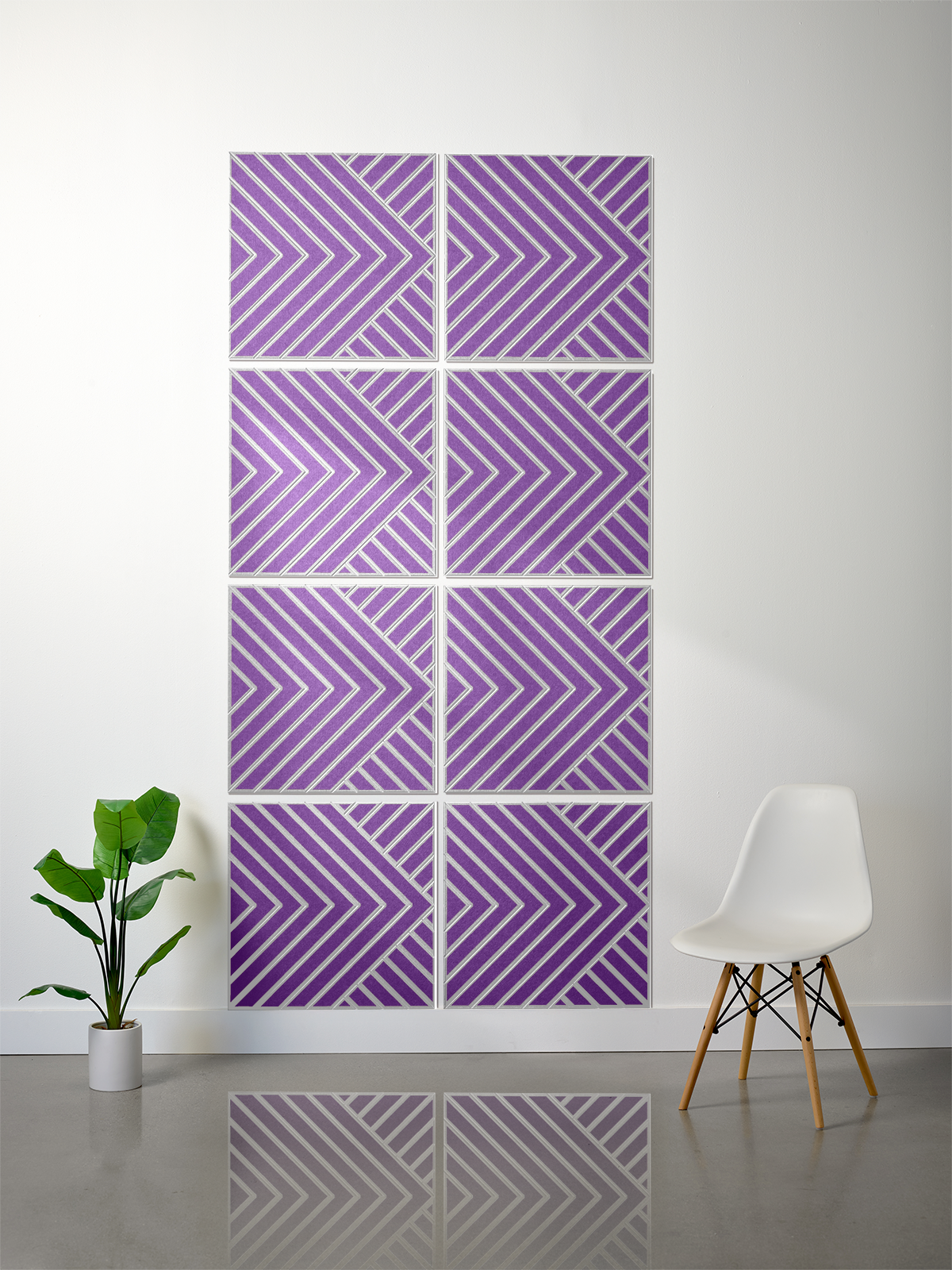 18mm Layered Engraved 2'x2' Tile – Converge (Set of 8)