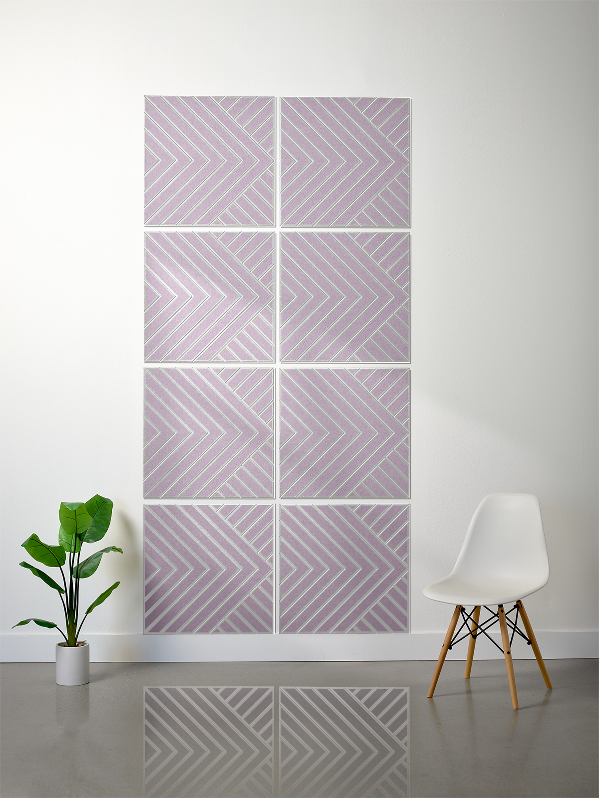 18mm Layered Engraved 2'x2' Tile – Converge (Set of 8)