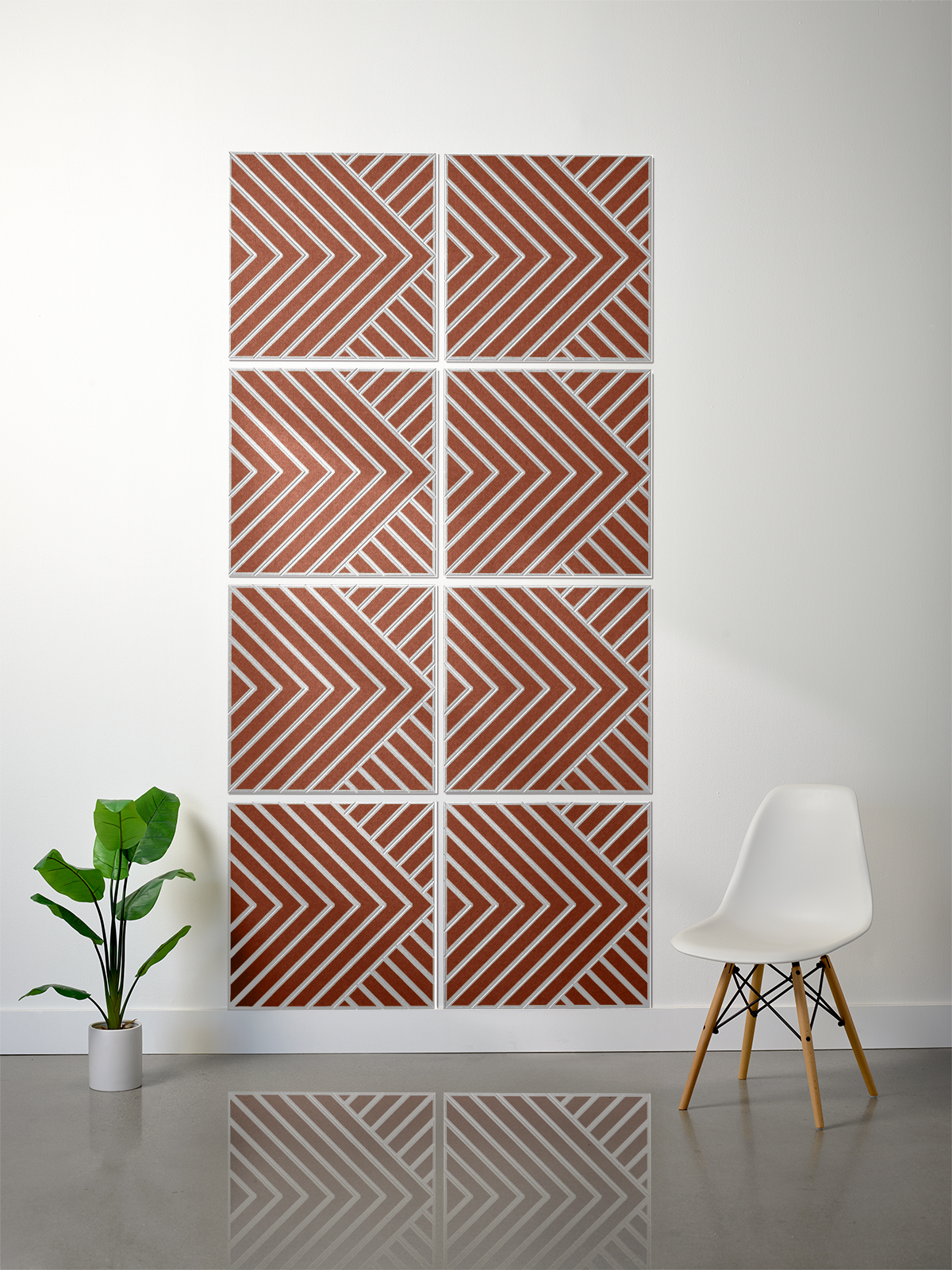 18mm Layered Engraved 2'x2' Tile – Converge (Set of 8)