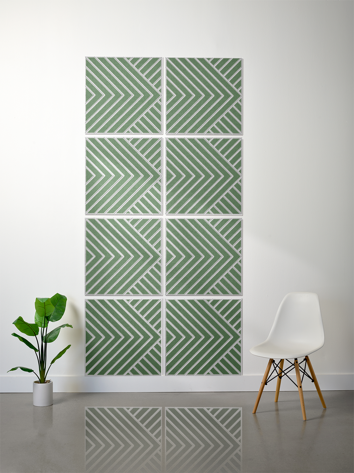 18mm Layered Engraved 2'x2' Tile – Converge (Set of 8)