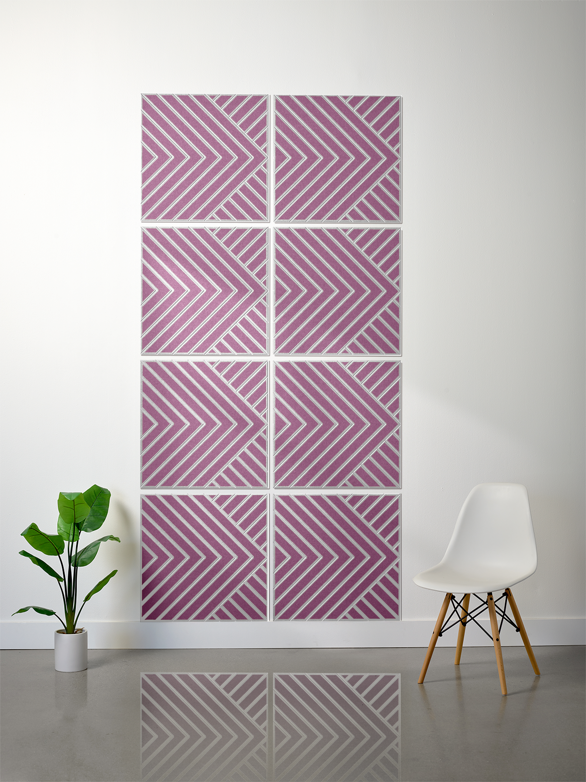 18mm Layered Engraved 2'x2' Tile – Converge (Set of 8)