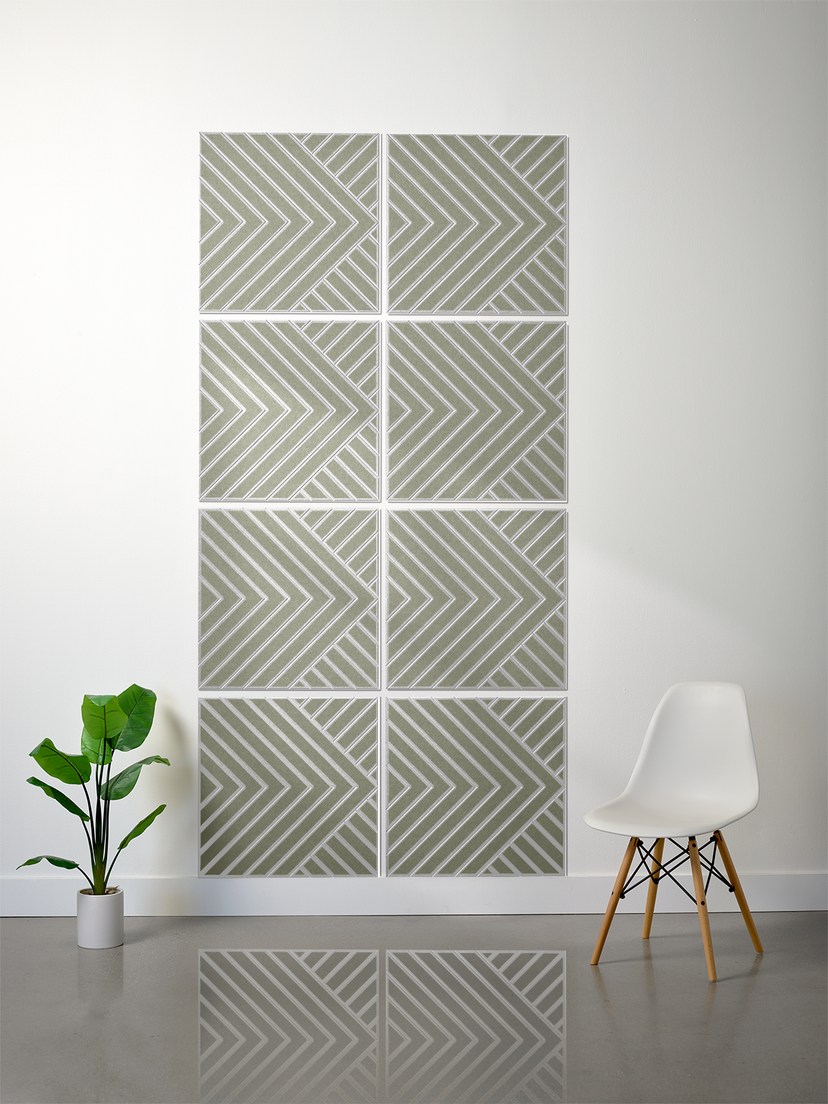 18mm Layered Engraved 2'x2' Tile – Converge (Set of 8)