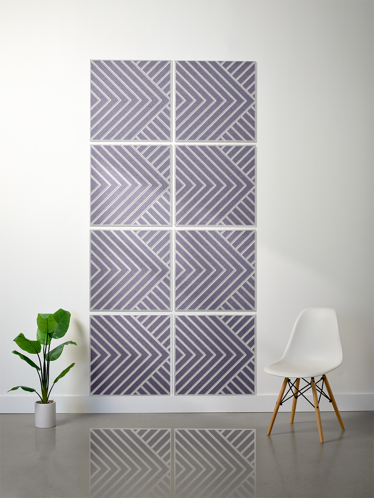 18mm Layered Engraved 2'x2' Tile – Converge (Set of 8)