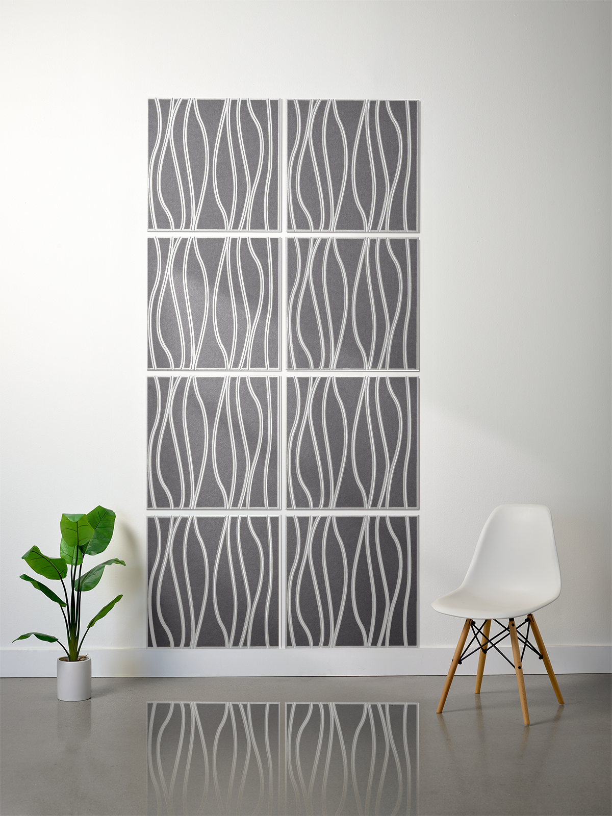 18mm Layered Engraved 2'x2' Tile – River (Set of 8)
