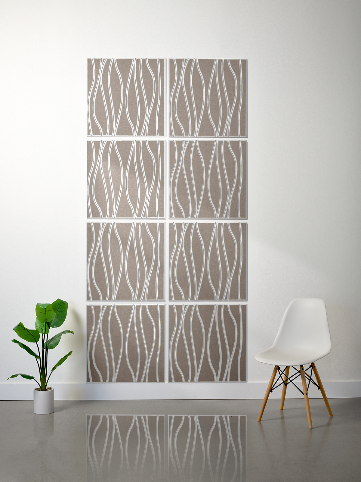 18mm Layered Engraved 2'x2' Tile – River (Set of 8)