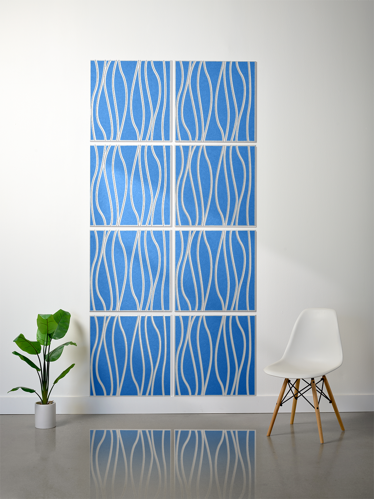 18mm Layered Engraved 2'x2' Tile – River (Set of 8)