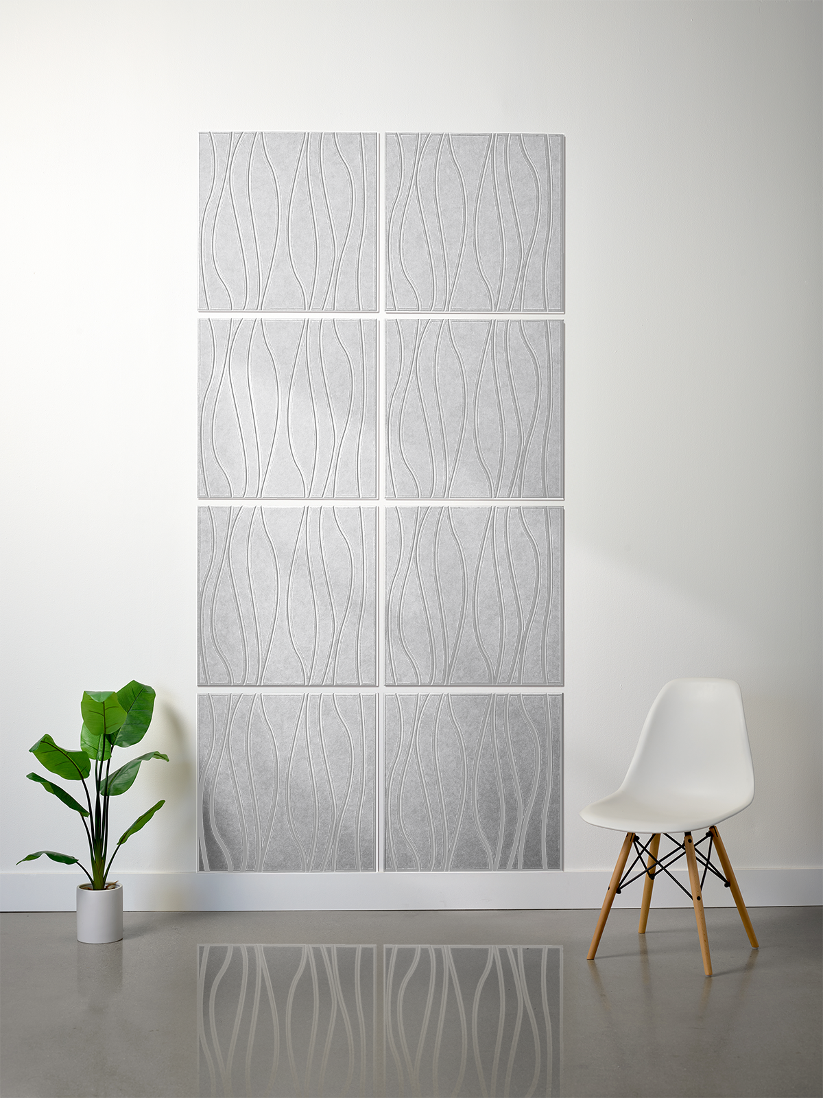 18mm Layered Engraved 2'x2' Tile – River (Set of 8)