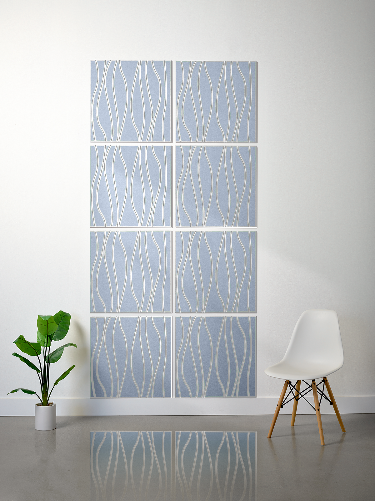 18mm Layered Engraved 2'x2' Tile – River (Set of 8)