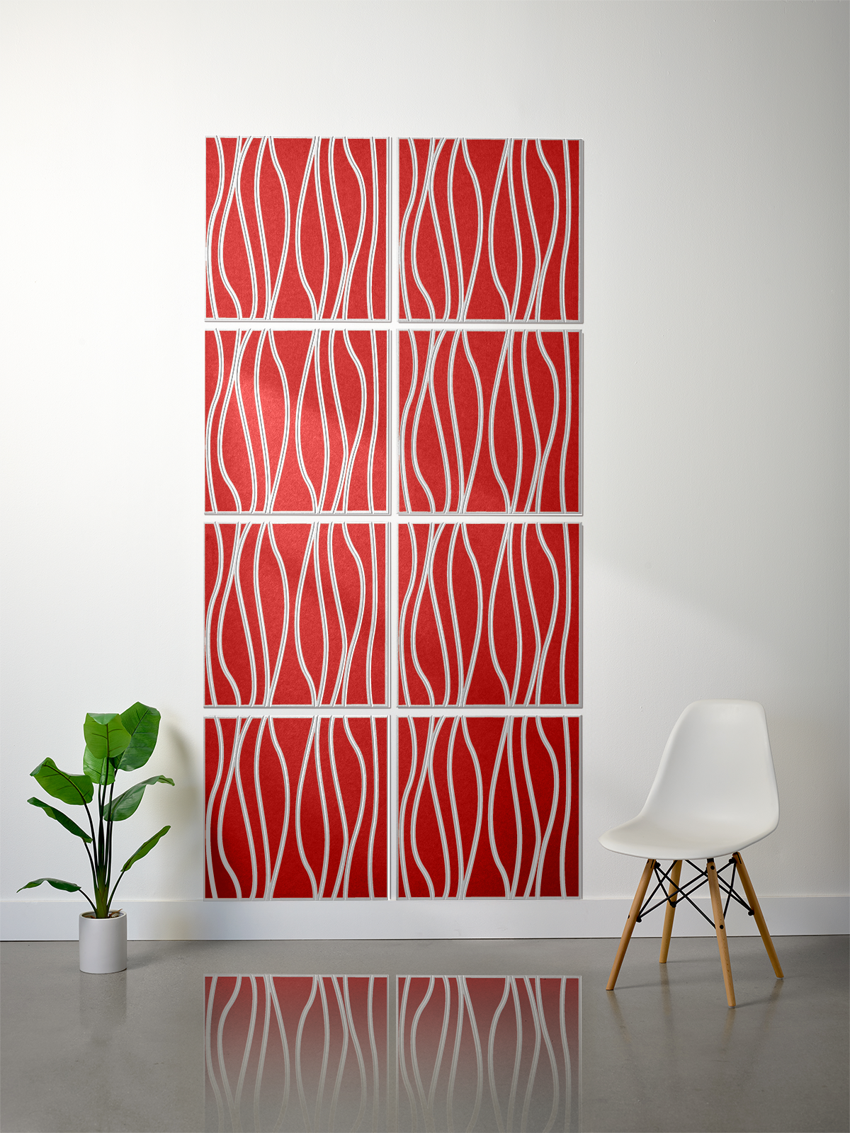 18mm Layered Engraved 2'x2' Tile – River (Set of 8)