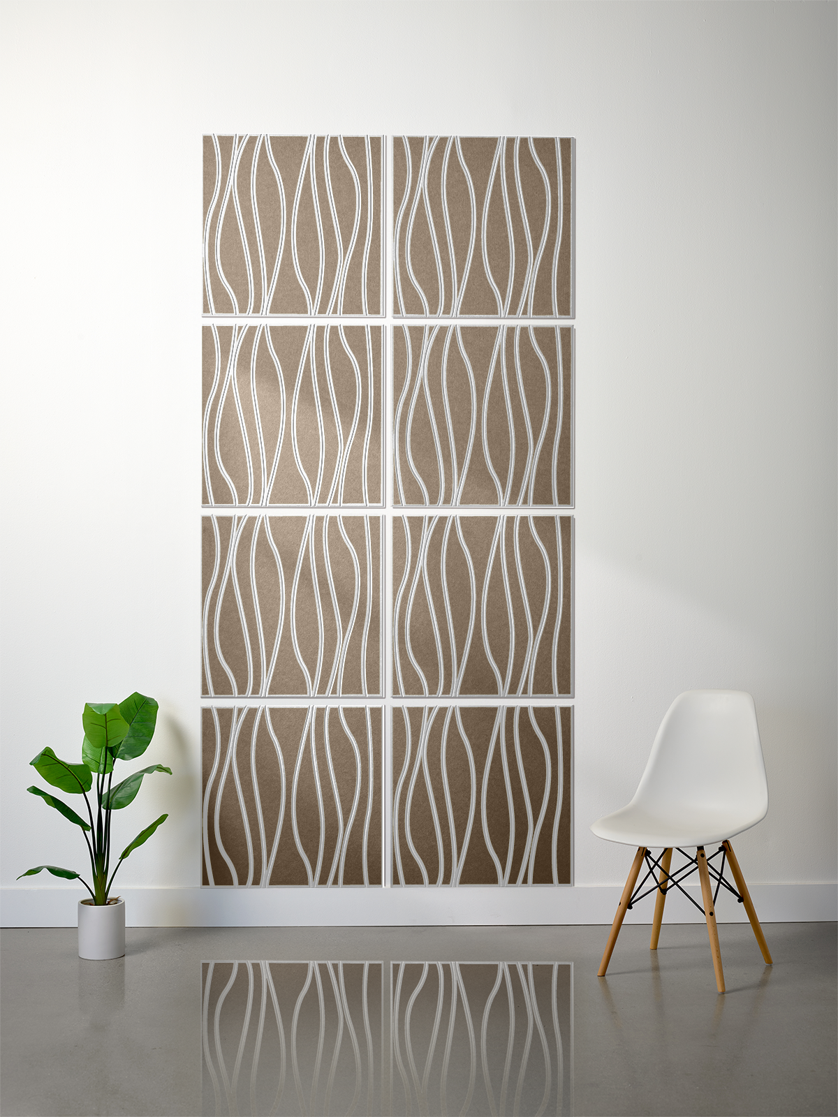 18mm Layered Engraved 2'x2' Tile – River (Set of 8)