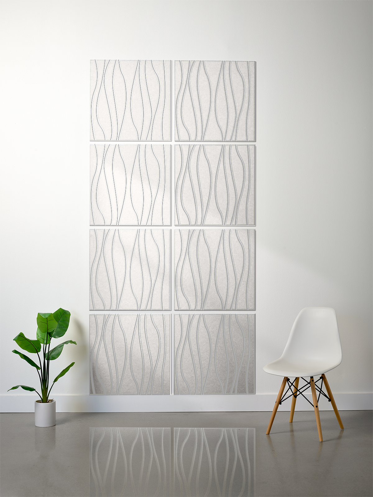 18mm Layered Engraved 2'x2' Tile – River (Set of 8)