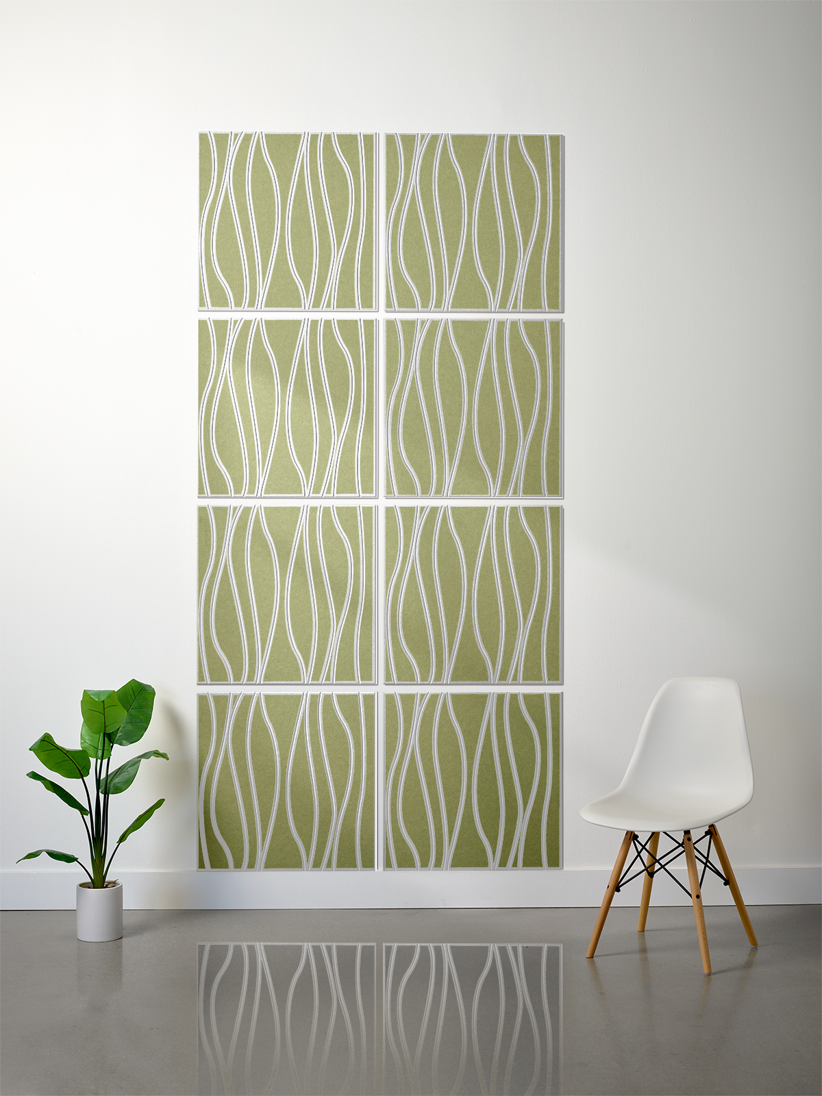 18mm Layered Engraved 2'x2' Tile – River (Set of 8)