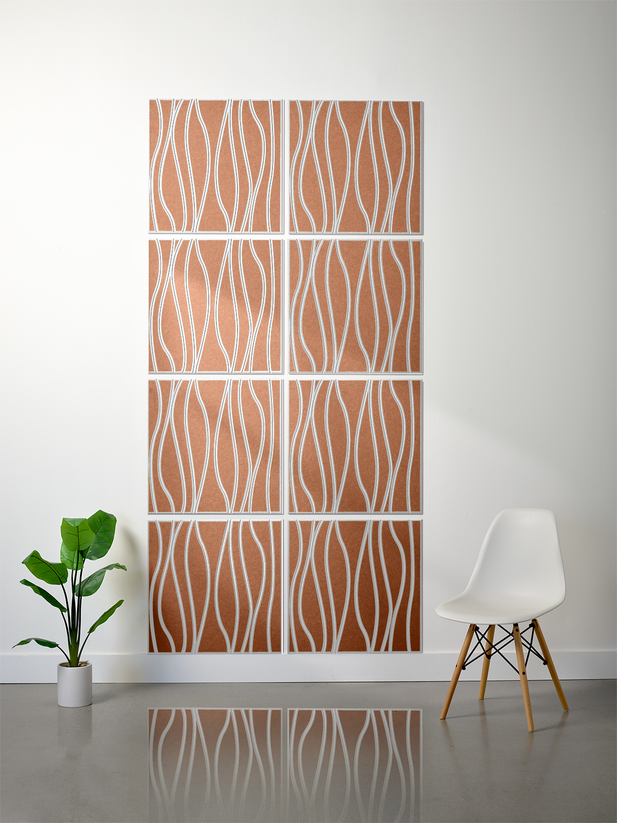 18mm Layered Engraved 2'x2' Tile – River (Set of 8)