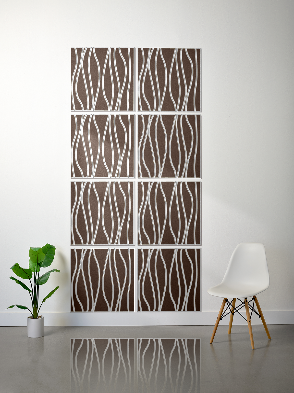 18mm Layered Engraved 2'x2' Tile – River (Set of 8)