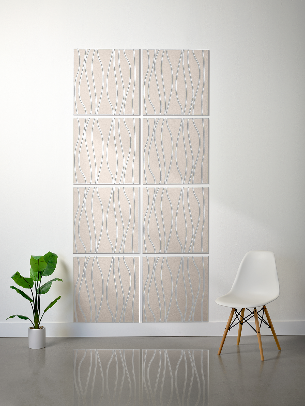 18mm Layered Engraved 2'x2' Tile – River (Set of 8)