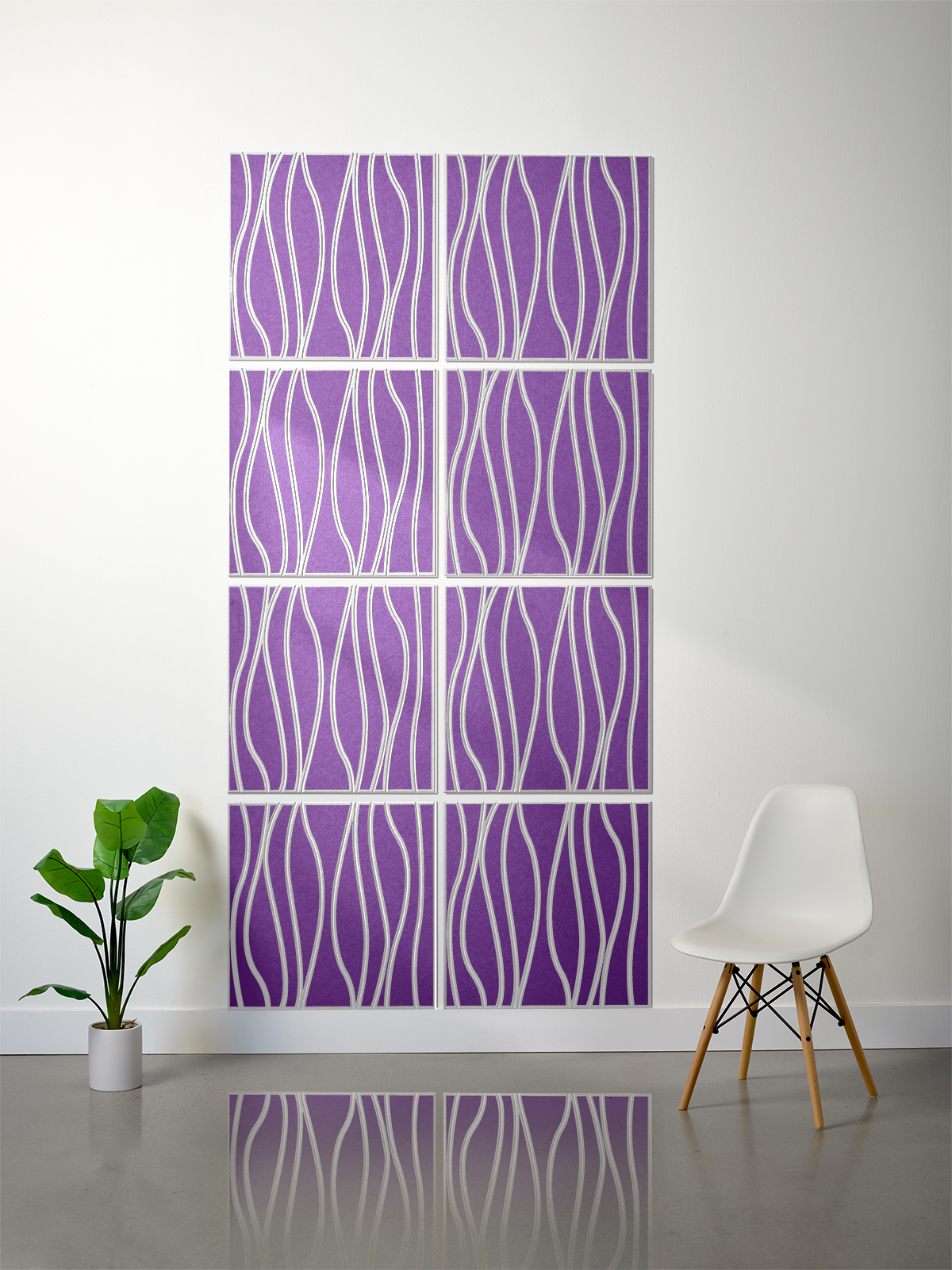 18mm Layered Engraved 2'x2' Tile – River (Set of 8)