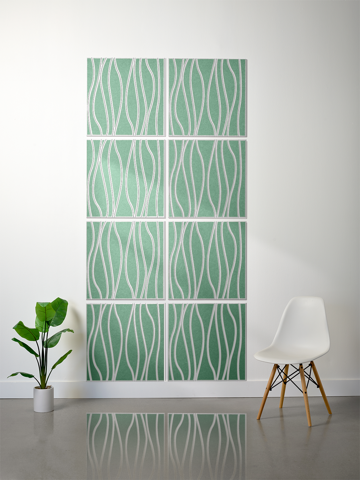 18mm Layered Engraved 2'x2' Tile – River (Set of 8)