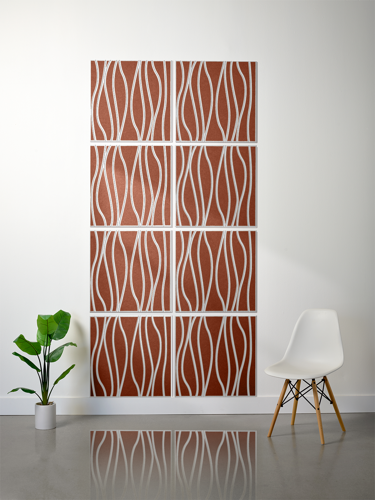 18mm Layered Engraved 2'x2' Tile – River (Set of 8)