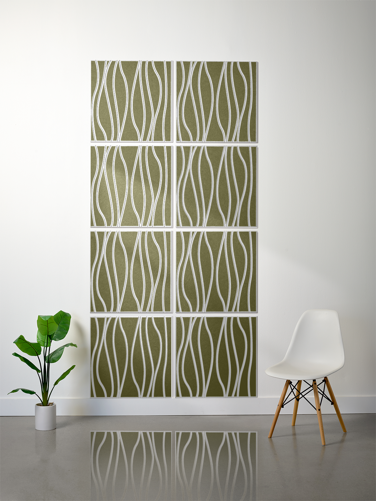 18mm Layered Engraved 2'x2' Tile – River (Set of 8)