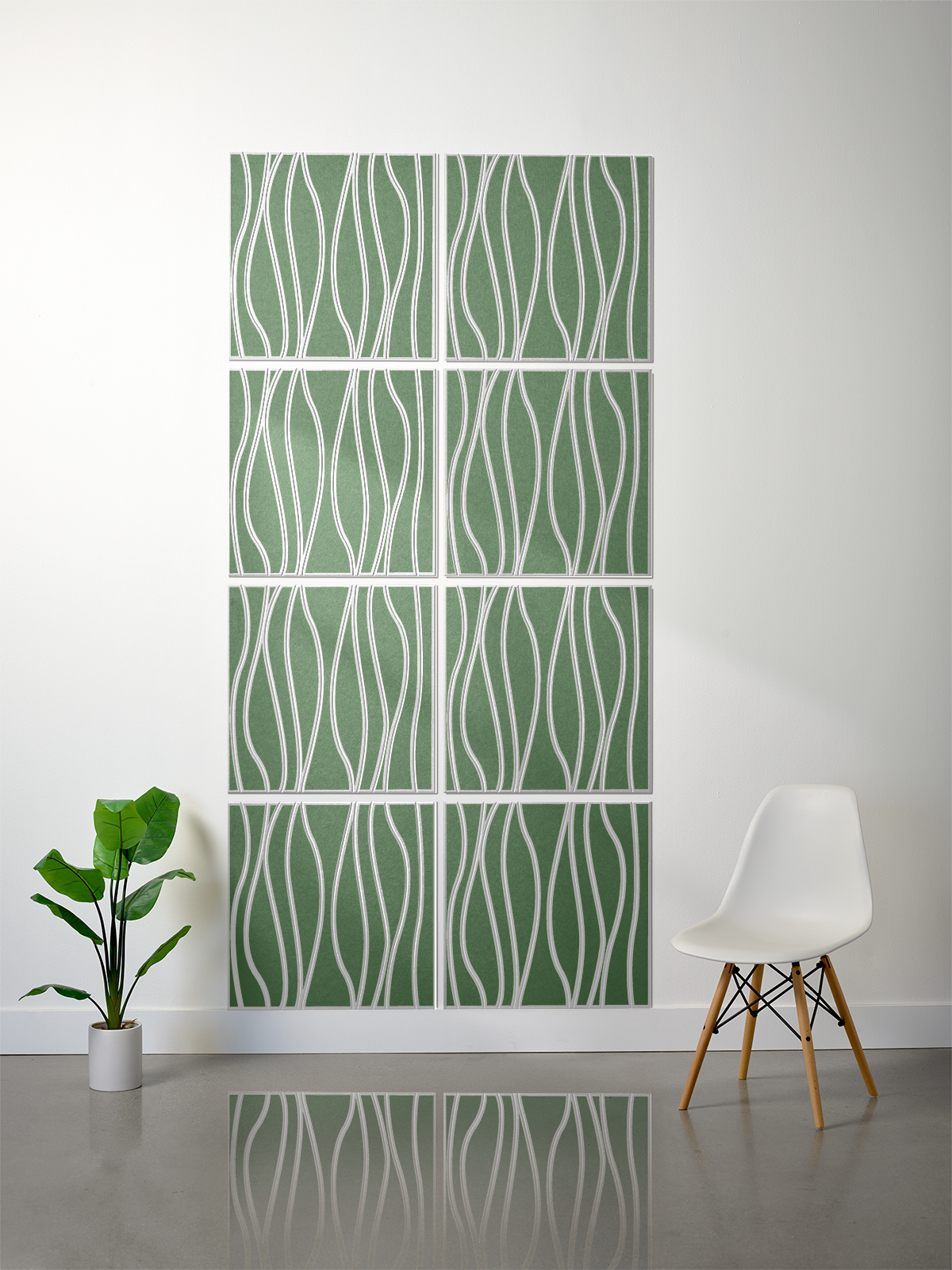 18mm Layered Engraved 2'x2' Tile – River (Set of 8)