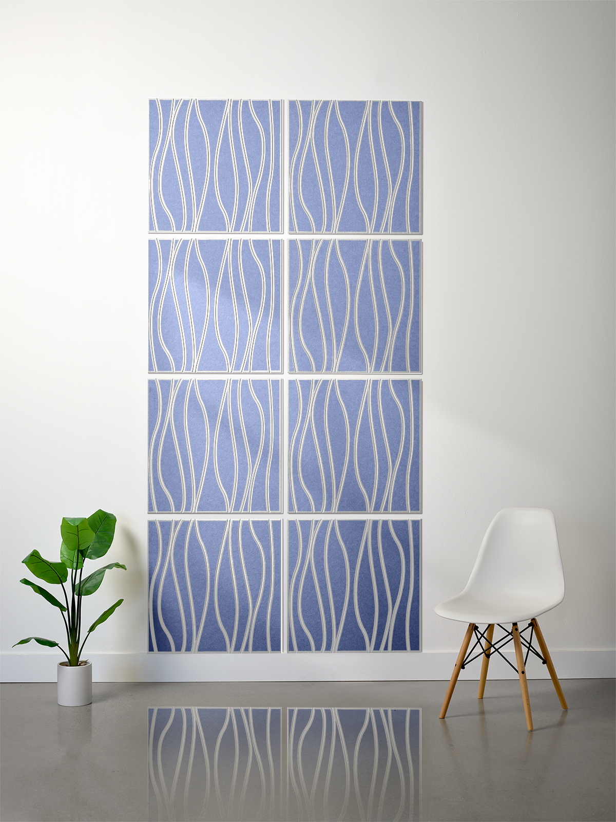 18mm Layered Engraved 2'x2' Tile – River (Set of 8)