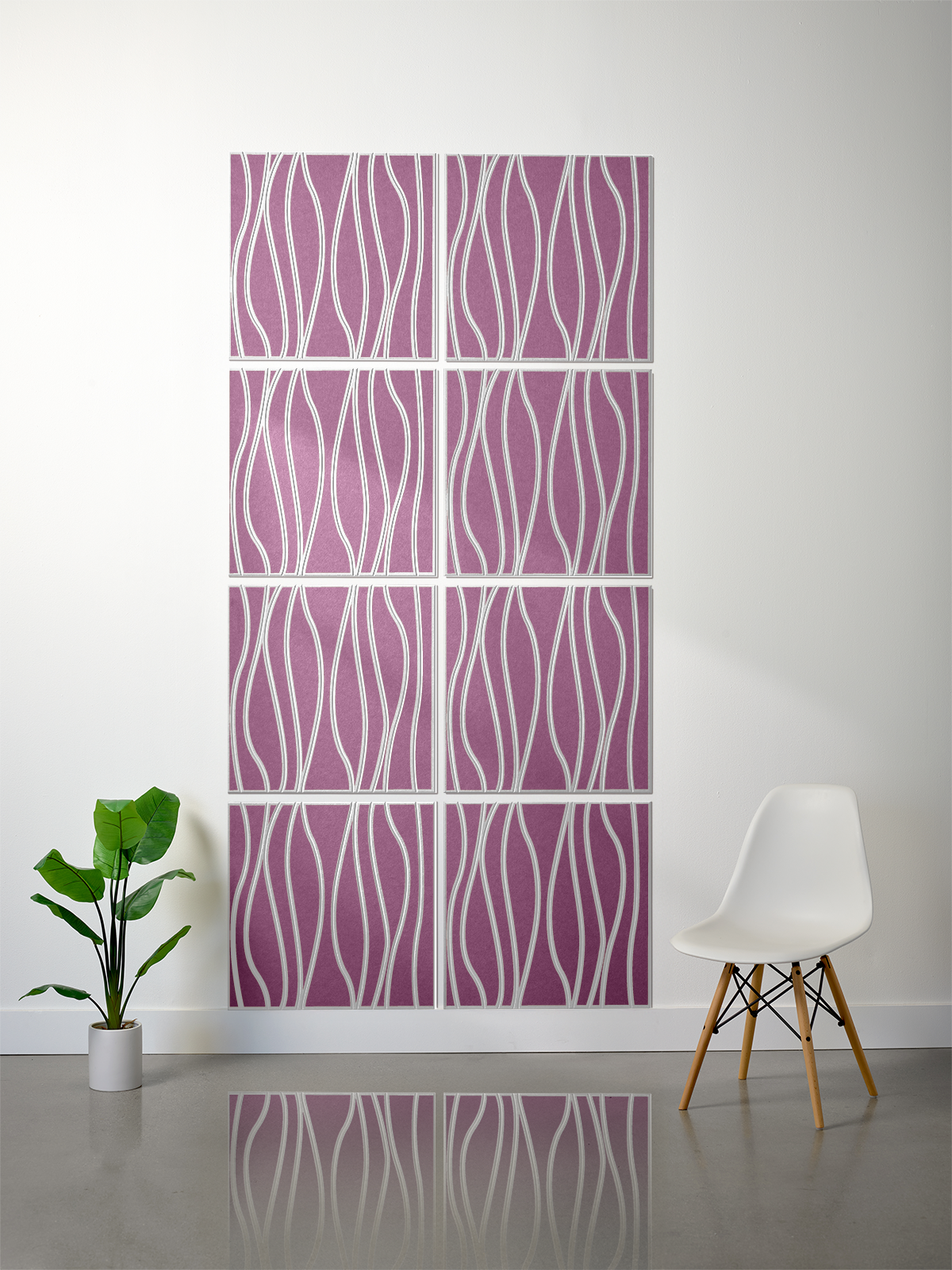 18mm Layered Engraved 2'x2' Tile – River (Set of 8)