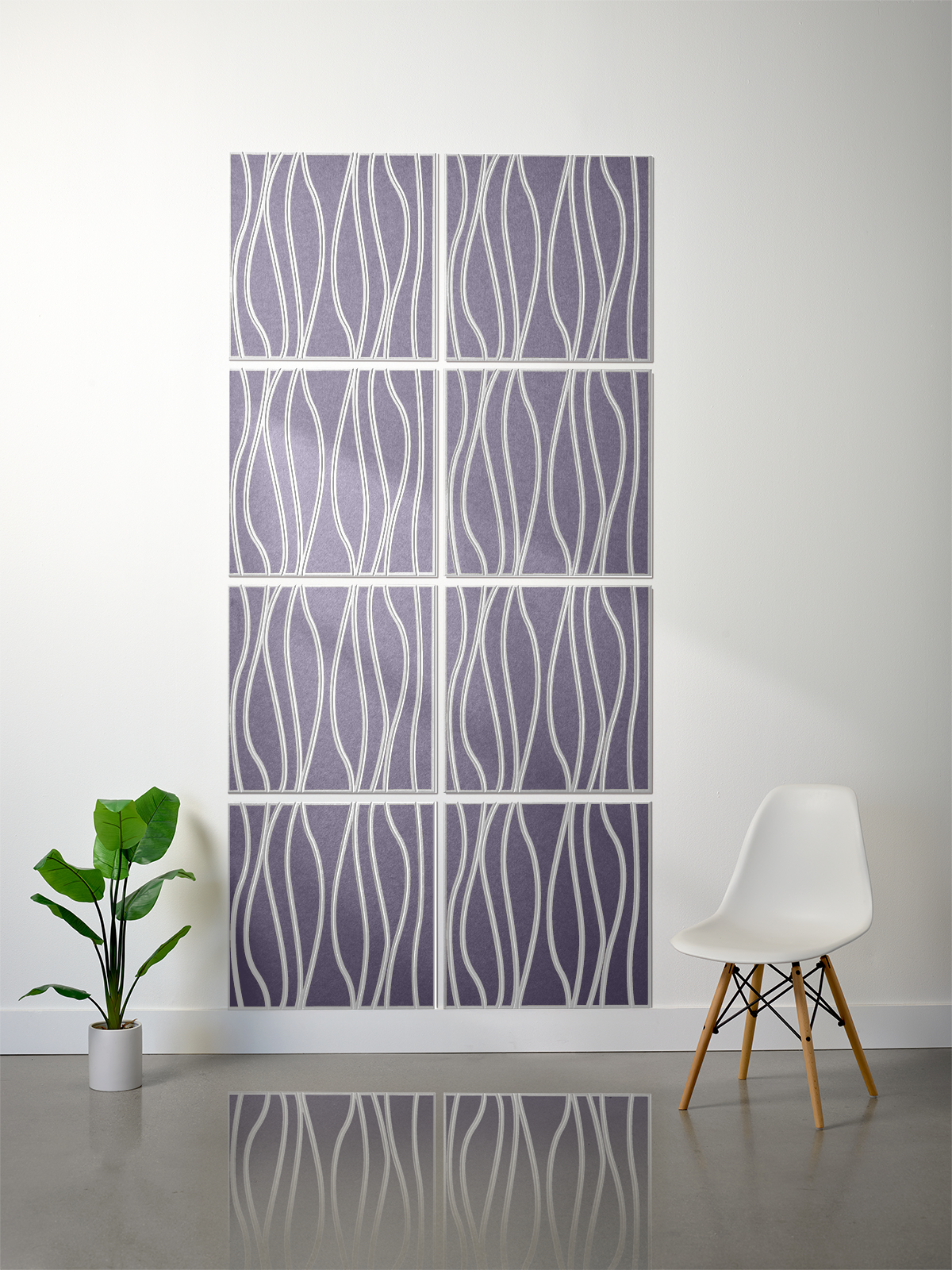 18mm Layered Engraved 2'x2' Tile – River (Set of 8)