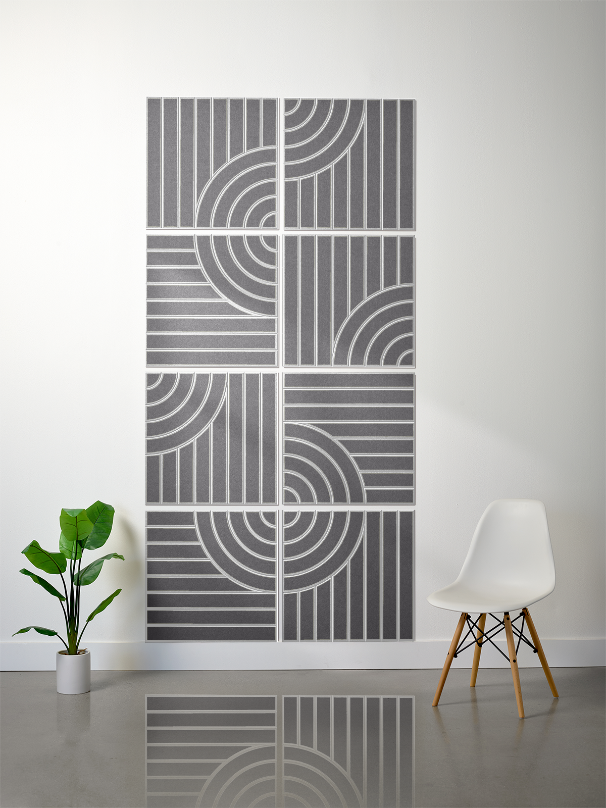 18mm Layered Engraved 2'x2' Tile – Tangent (Set of 8)