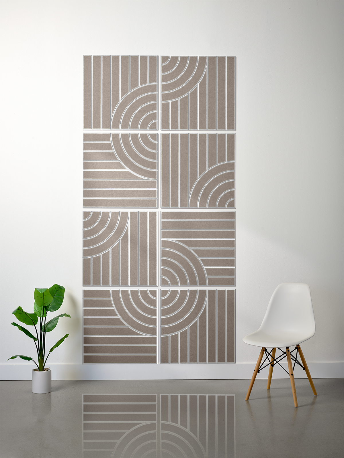 18mm Layered Engraved 2'x2' Tile – Tangent (Set of 8)