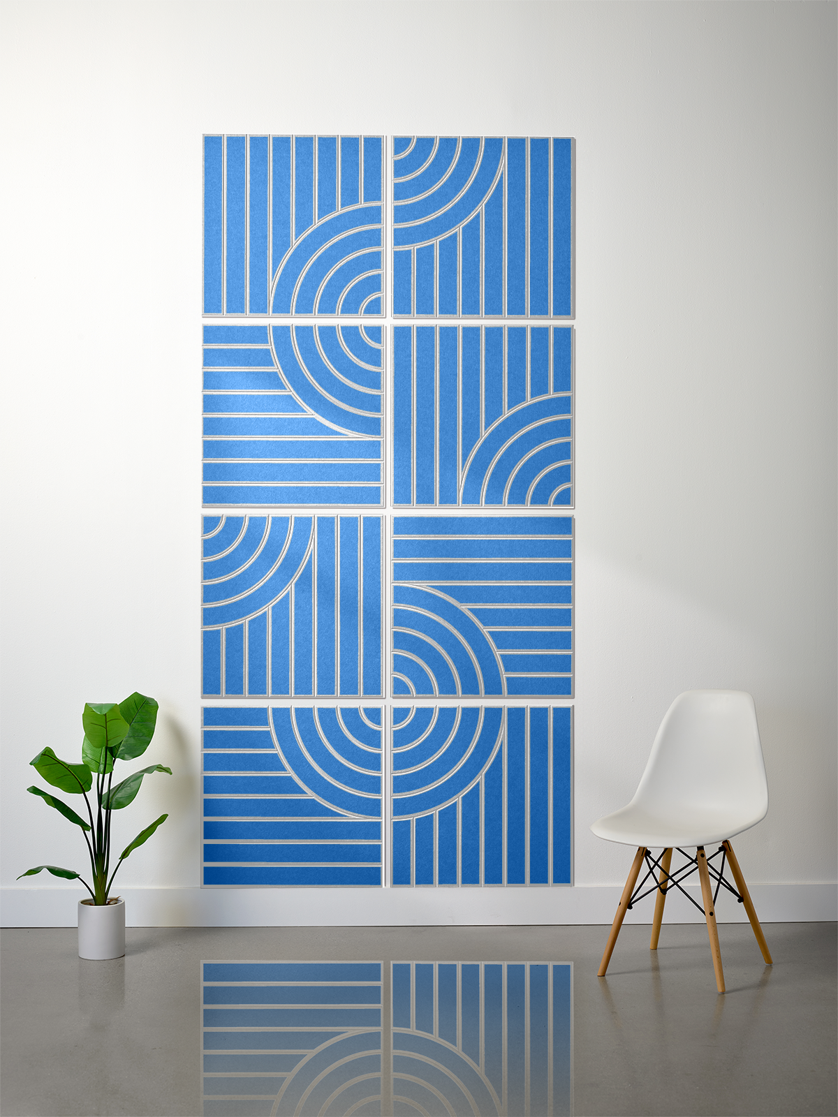 18mm Layered Engraved 2'x2' Tile – Tangent (Set of 8)