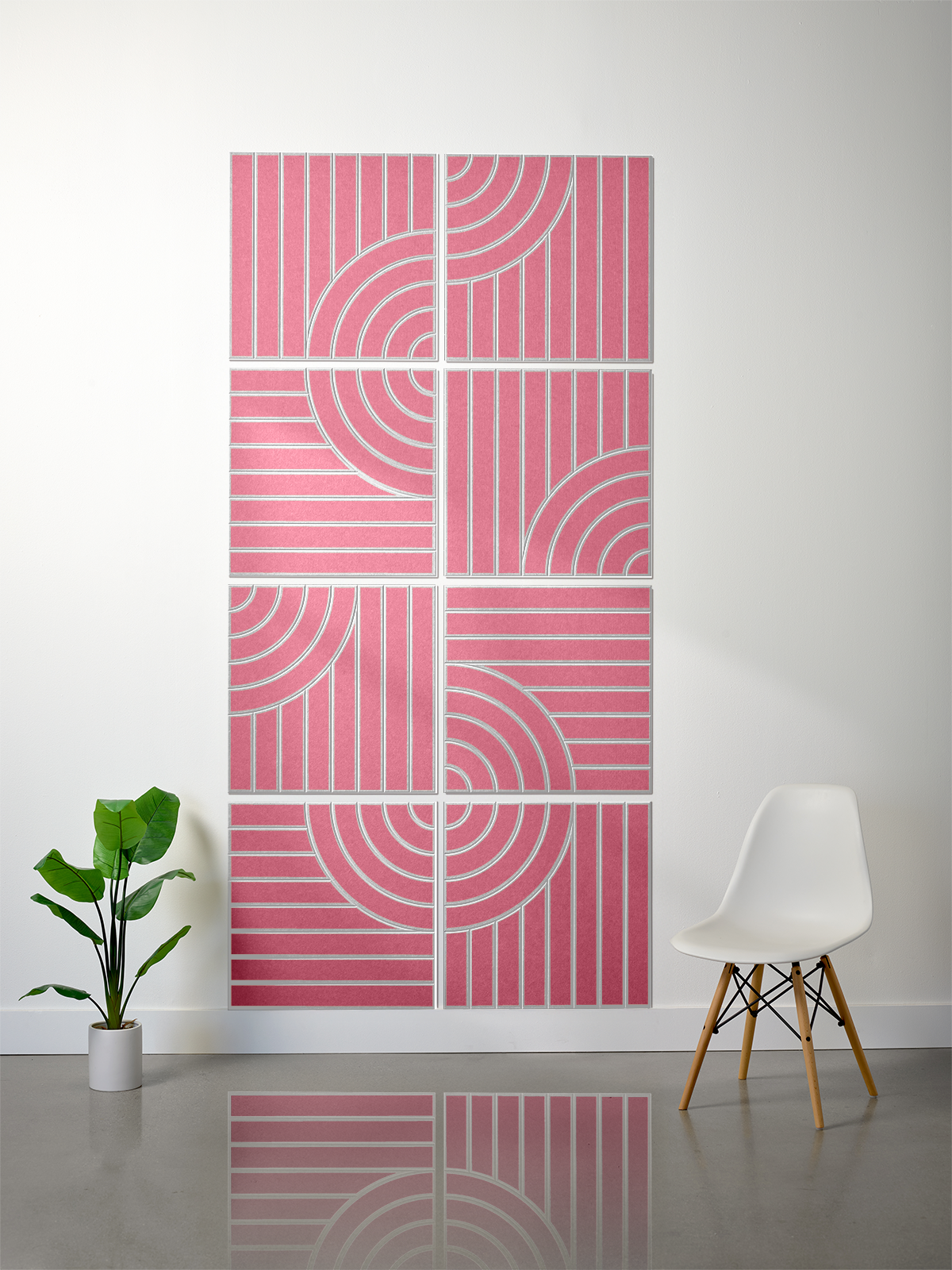 18mm Layered Engraved 2'x2' Tile – Tangent (Set of 8)