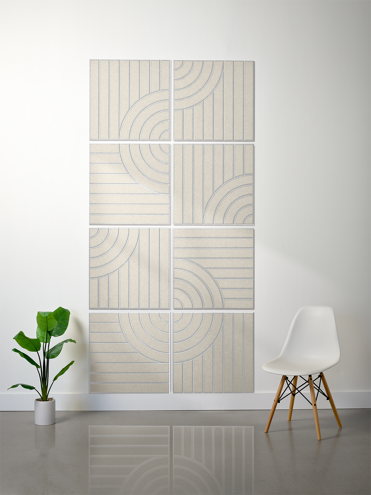 18mm Layered Engraved 2'x2' Tile – Tangent (Set of 8)