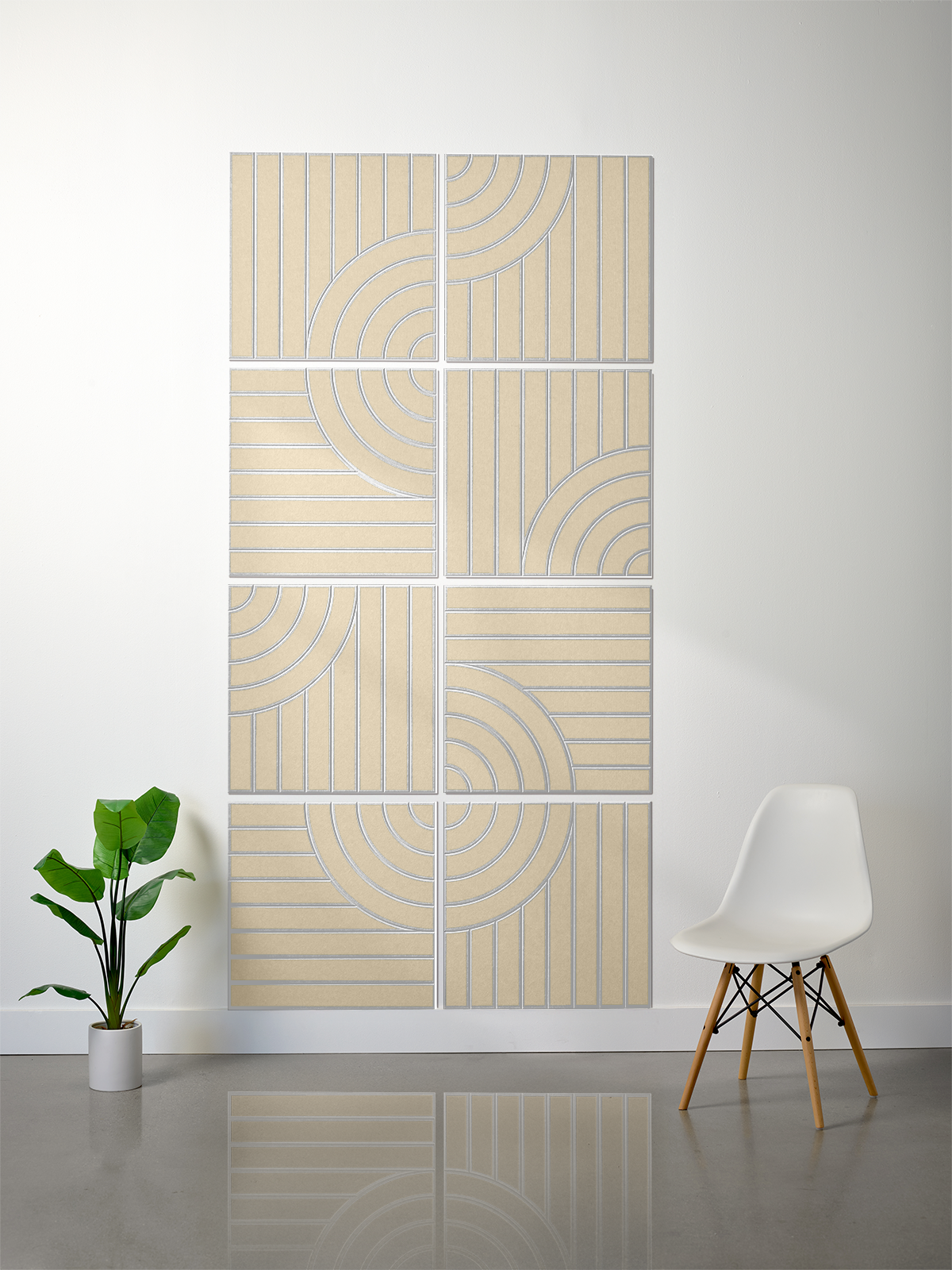 18mm Layered Engraved 2'x2' Tile – Tangent (Set of 8)
