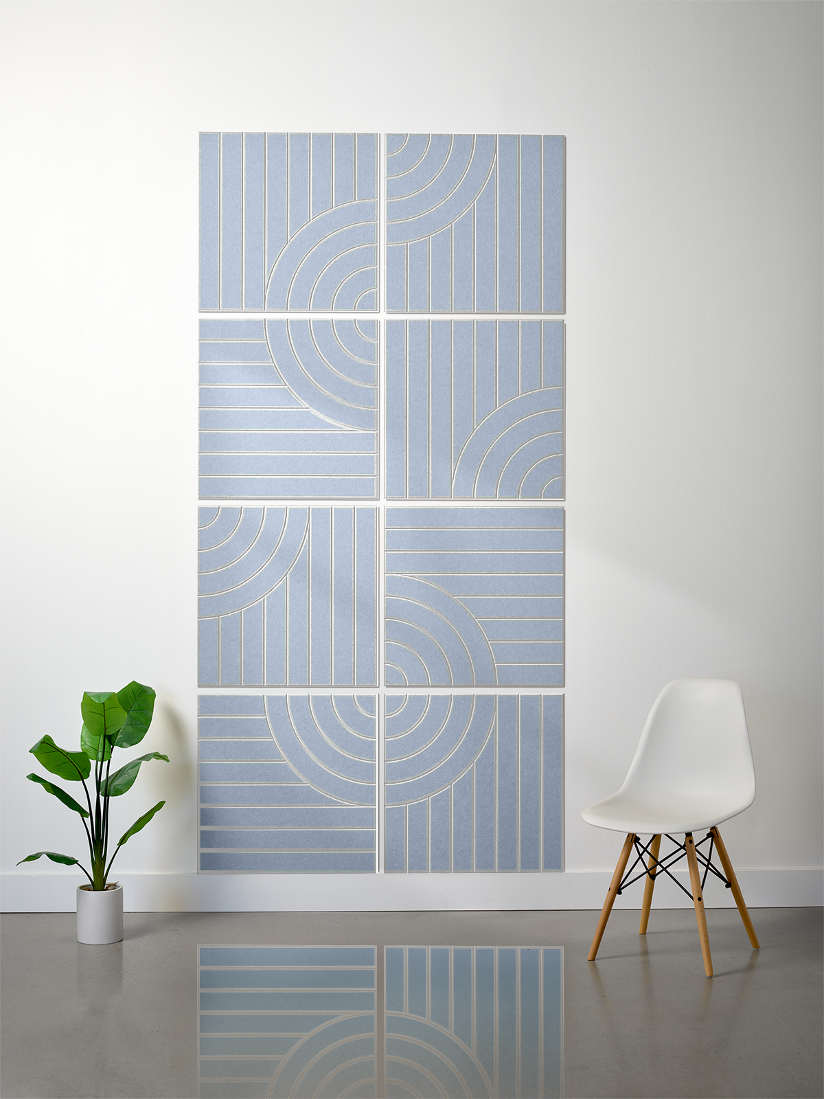 18mm Layered Engraved 2'x2' Tile – Tangent (Set of 8)