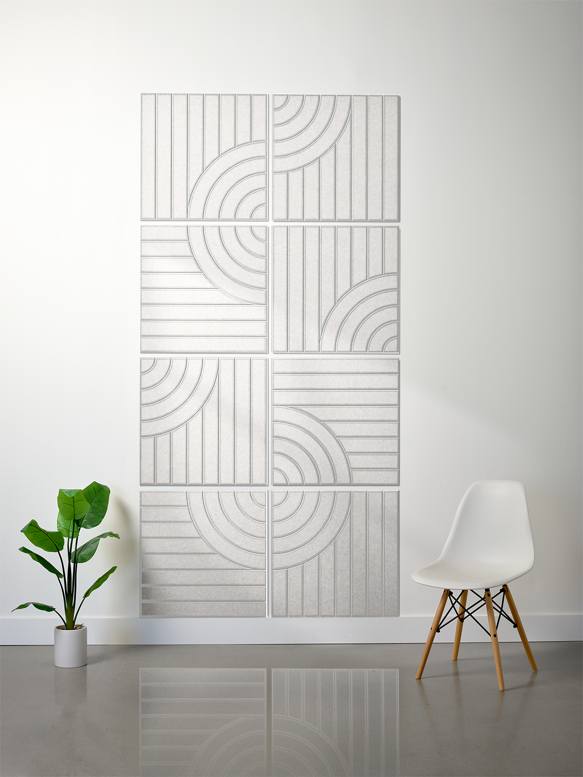 18mm Layered Engraved 2'x2' Tile – Tangent (Set of 8)