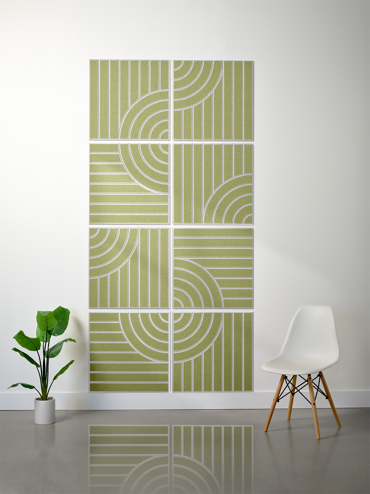 18mm Layered Engraved 2'x2' Tile – Tangent (Set of 8)
