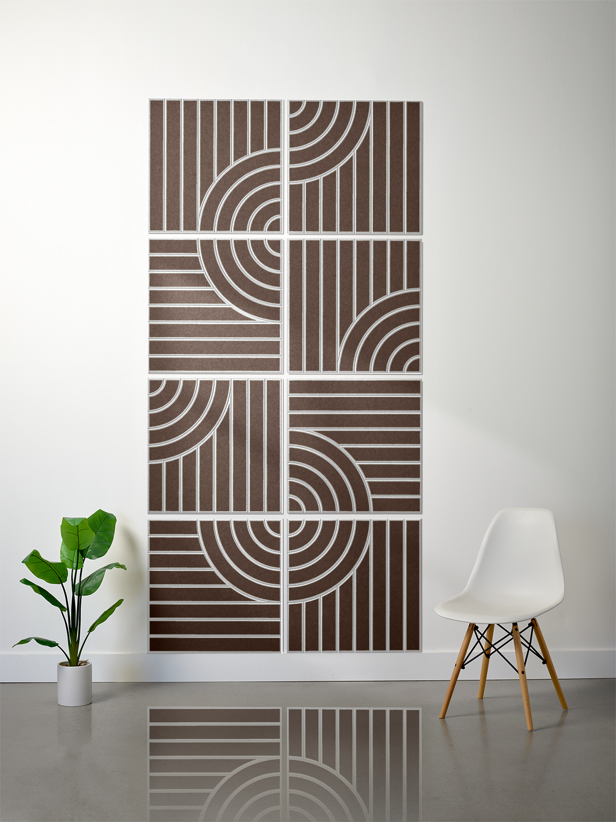 18mm Layered Engraved 2'x2' Tile – Tangent (Set of 8)